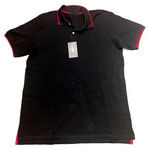 Industrie  Collection NWT Collection Polo Shirt Mens SZ XXL Cotton Black Red